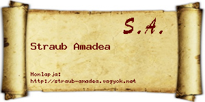Straub Amadea névjegykártya
