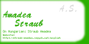 amadea straub business card